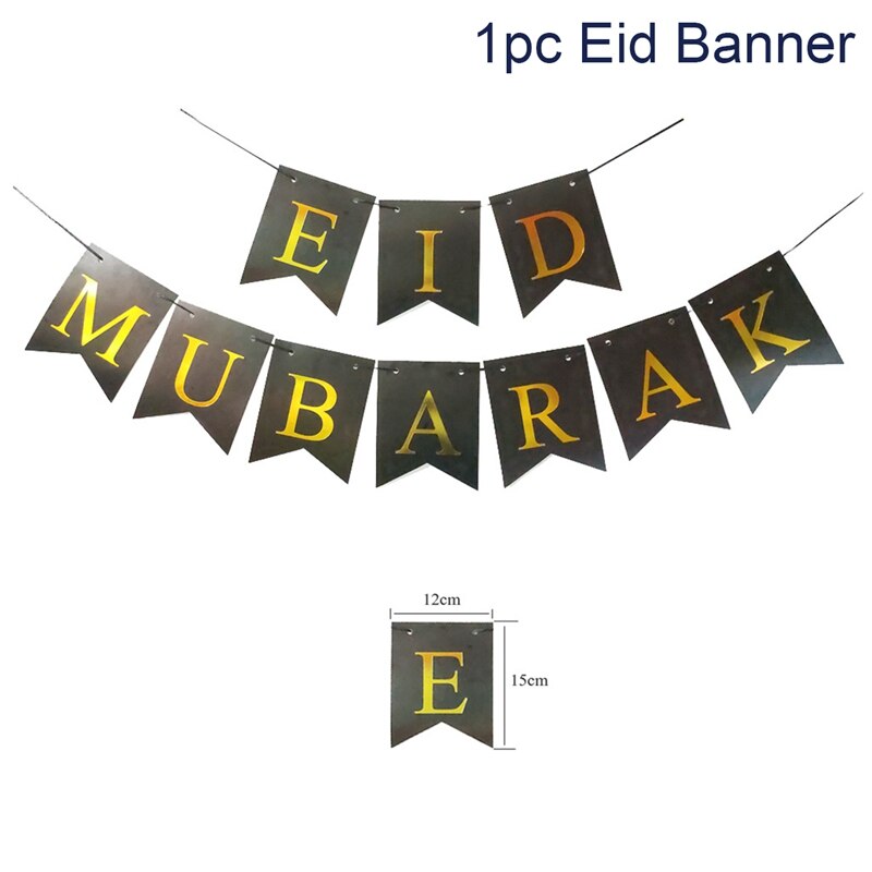Fengrise Eid Mubarak Ballon Kareem Glücklich Ramadan Dekoration Muslim Islamischen Muslimischen Festival Ballon Ramadan Ballon Hilfe Mubarek: gold black banner