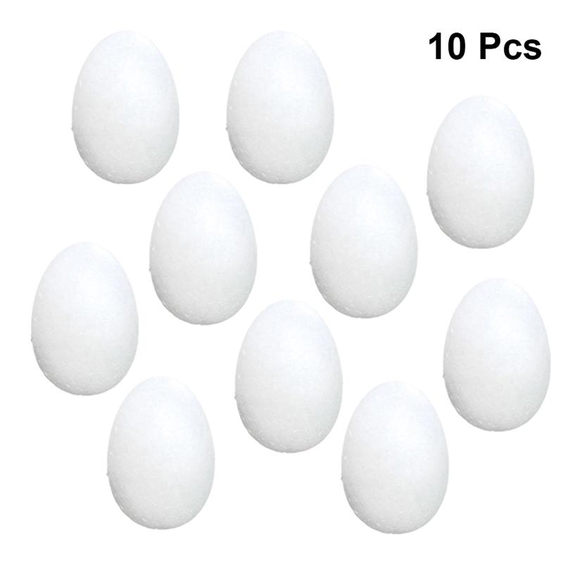 10 Stukken Bal/Wit Ei/Half Star/Fruit/Hart/Ster/Bal/Sneeuwvlok Vormige styrofoam Foam Ornamenten Diy Craft Party Decoratie: 7cm Egg