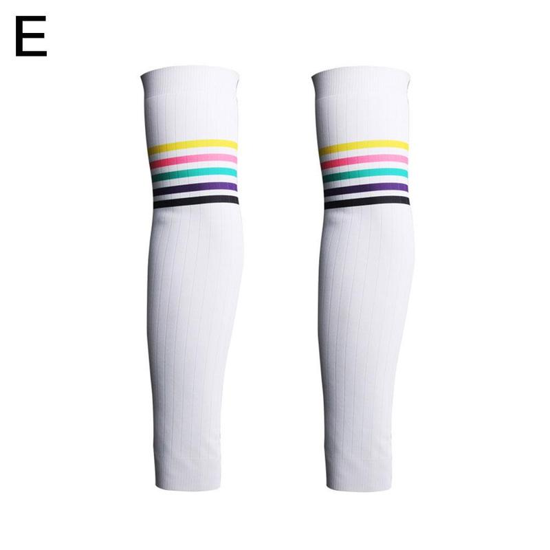 Reflective Sports Arm Compression Sleeve Basketball Sunscreen Arm Warmer Protection UV Volleyball Bands Running Cycling Sum A1K1: E M