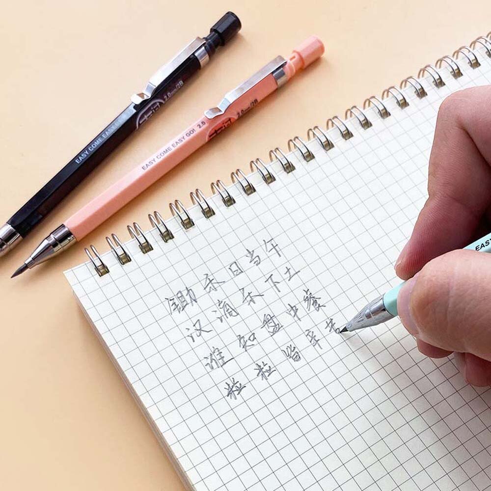 2.0mm 2B Propelling Pencils Candy Color Mechanical Pencil Drawing Writing For Kids School Supplies Students Stationery