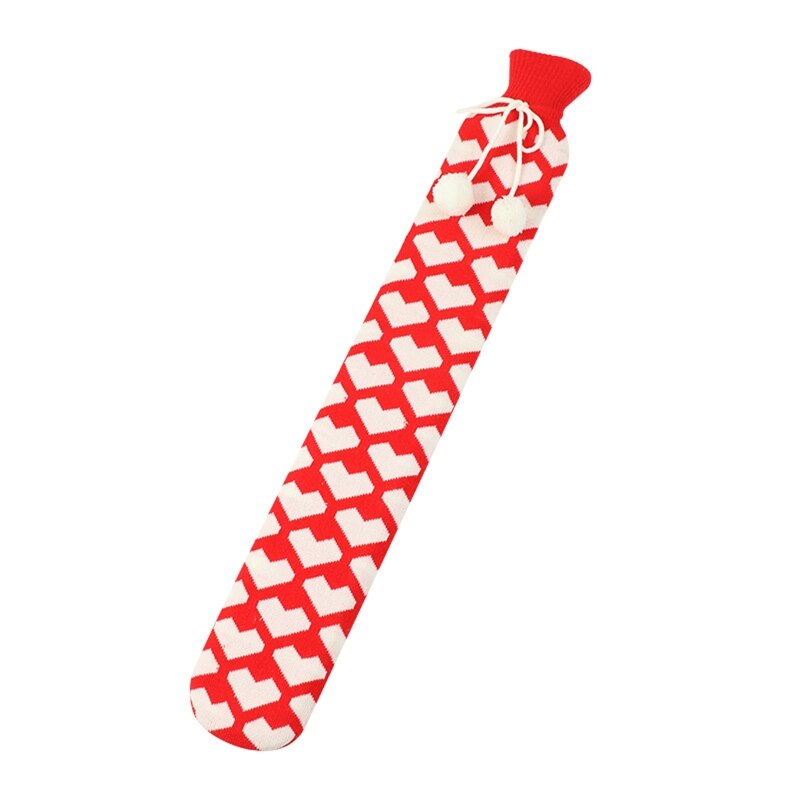 QX2E 2000Ml Pluche Gebreide Cover Waterfles Lange Strip Vorm -Water Zak