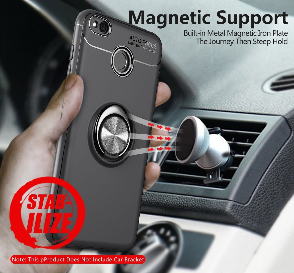 Mode Magnetische Ring Telefoon Gevallen Voor xiaomi redmi 4X Case Magneet Auto Houder Stand Cover