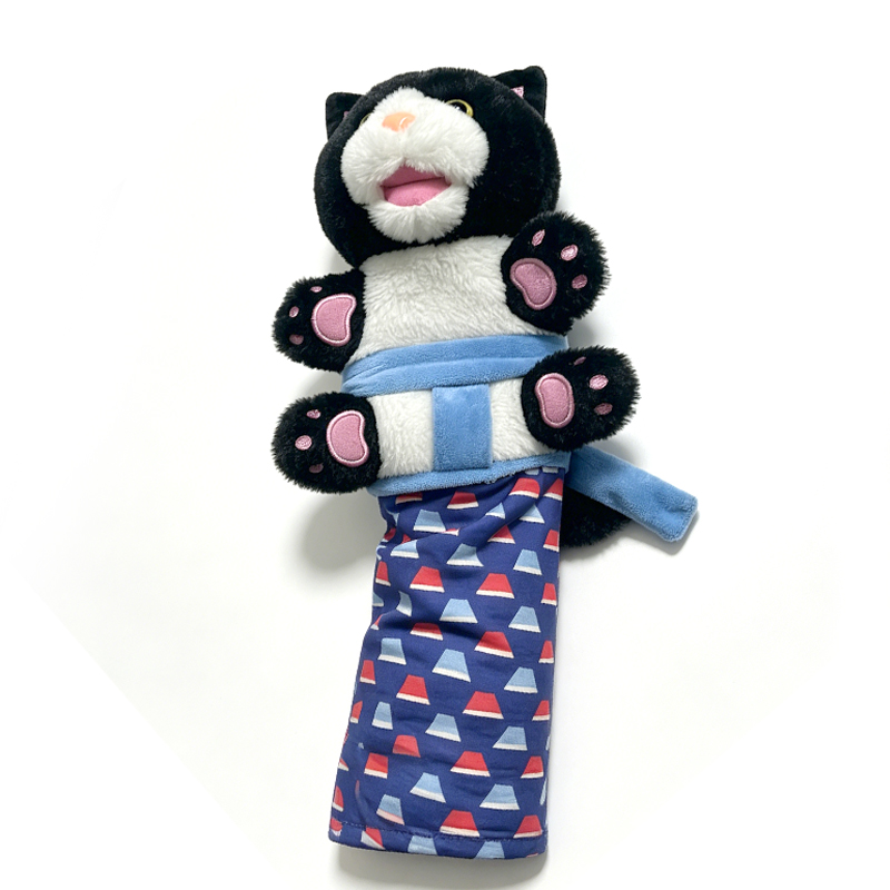 Crianças fantoches brinquedos gatos fantoche lutador gato luta brinquedo interativo fantoche de mão com estofamento resistente para jogar seguro gato cão brinquedos: Amarelo