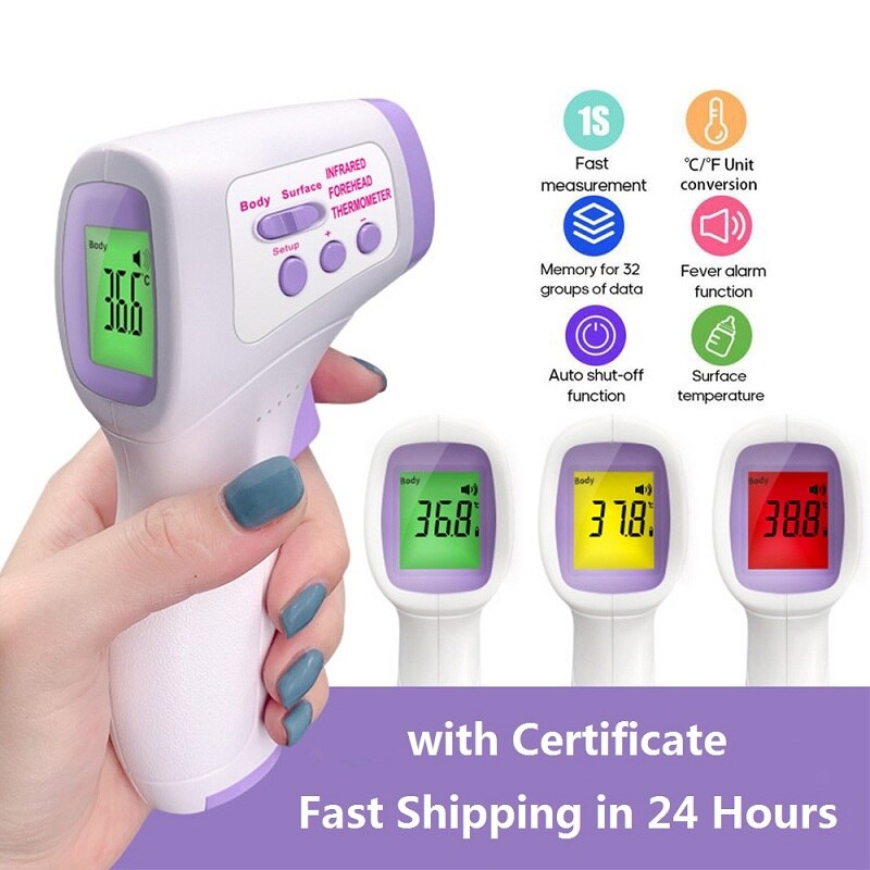 Handheld Infrared Temperature Measurement Standing Thermometer Non-Contact Termometro High Precision Portable Thermometer: Default Title