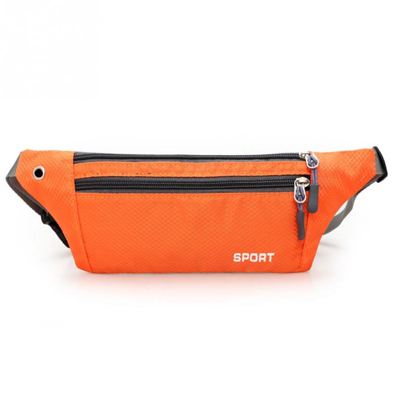 Løbetaske vandtæt sportsbryst skuldertasker bælte bæltetaske unisex talje taske vandreture lynlås taske bæltetaske 8 farver: Orange