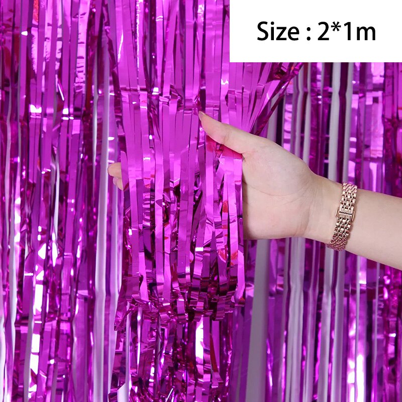 Zasłona cekinowa tło tło strony dekoracje ślubne i urodzinowe tło cekinowa ściana Glitter kurtyna tło folia kurtyna: Silk Hot Pink