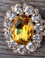 10 stk/parti 25mm*31mm diamantknapper i gyllen legering flatback dekorasjoner akryl rhinestone knapp gjør-det-selv bryllup tilbehør: Nr. .12