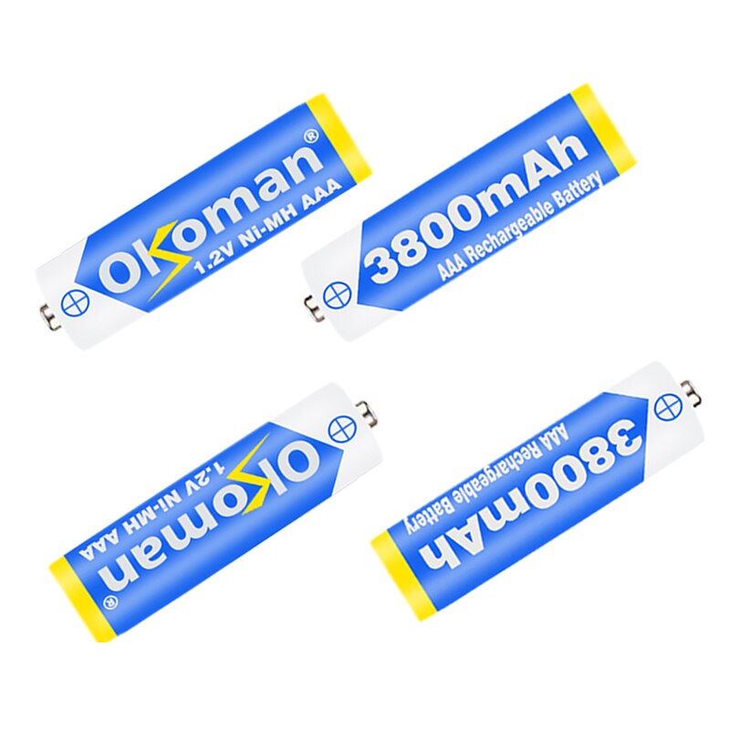 Nieuw AAA Batterij 3800mah 1.2v Ni-Mh AAA oplaadbare batterij voor Afstandsbediening Speelgoed licht Batery
