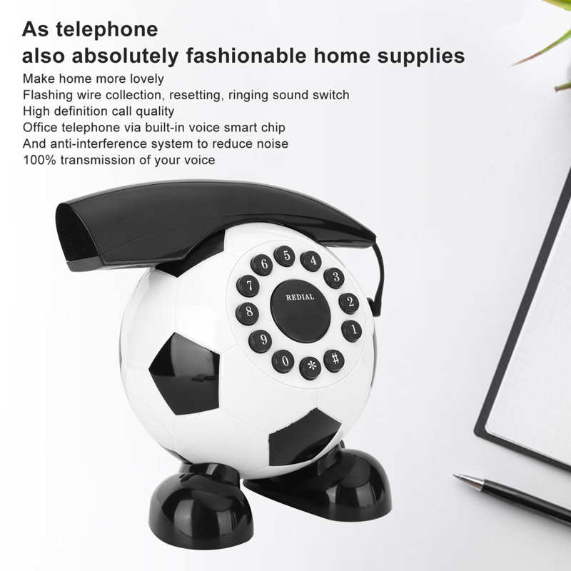 innovativ FußBall Festnetz Telefon Modische Hause Dekoration mit UNS/UK Verdrahtung telefono fijo