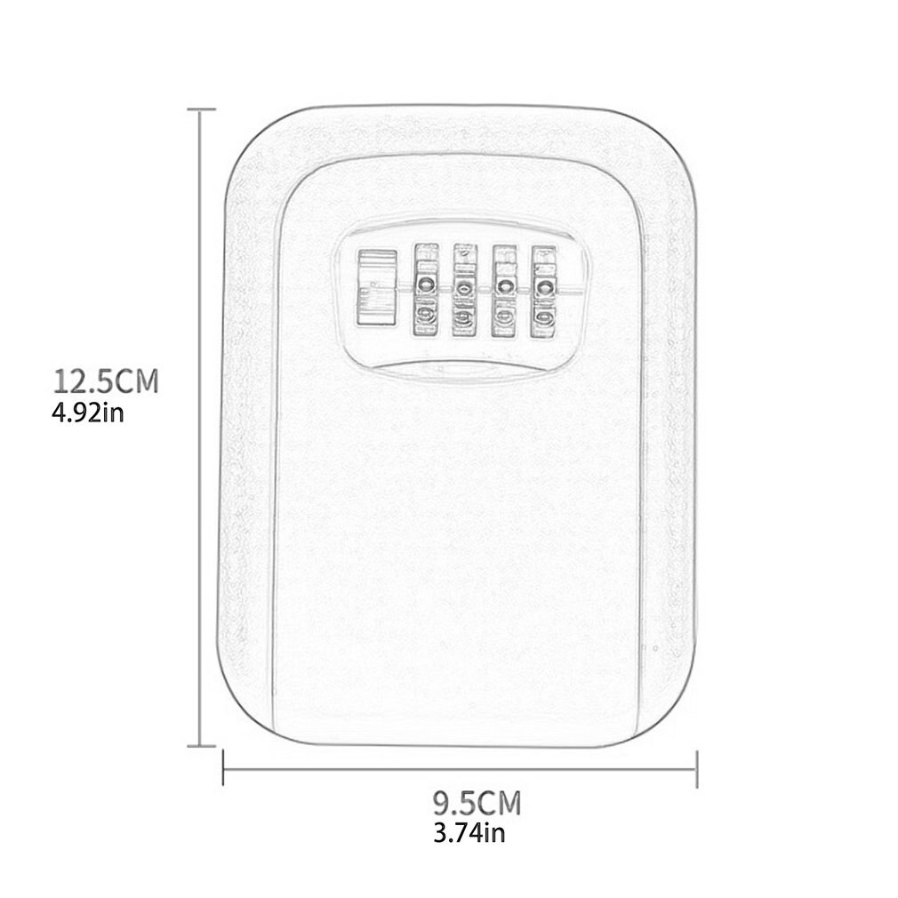 Home Password Key Box Mechanical Password Key Box Wall-Mounted Housekeeper Metal Key Box Wall-Mounted Key Box