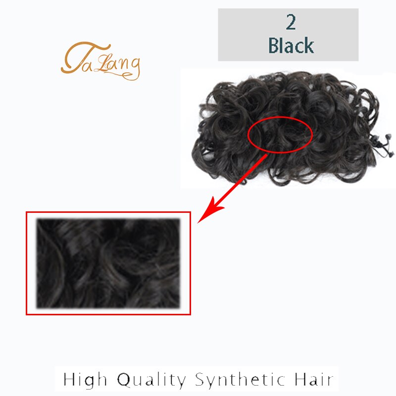 TALANG 2 Plastic Comb Clip In Curly Synthetic Hair Pieces Chignon Updo Cover Hairpiece Extension Hair Bun Hair Accessories: F6-69