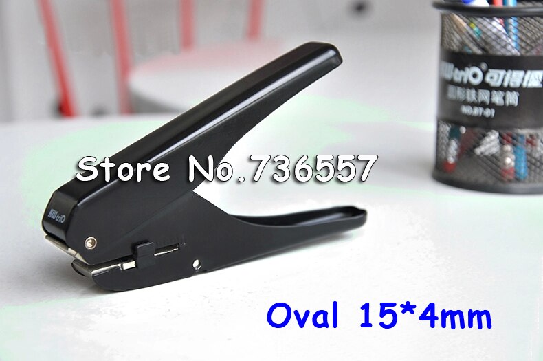 Trasporto libero R5 del Foro Piatto ID Biglietto Da Visita di Criedit carta di carta di Carta del PVC Angolo più rotondo Ovale 15*4 millimetri punch Perforazione taglierina Pinza