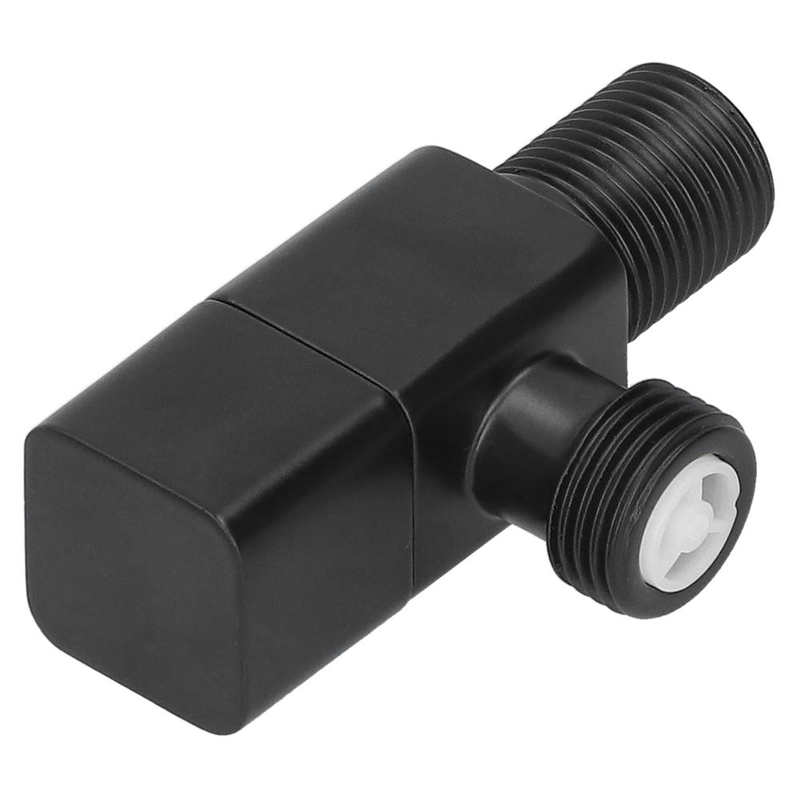 Manual Flush Valve Ball Valve /2 Angle Valve Mixer Water Stop Valve Bathroom Toilet Washbasin Accessory Black Electric