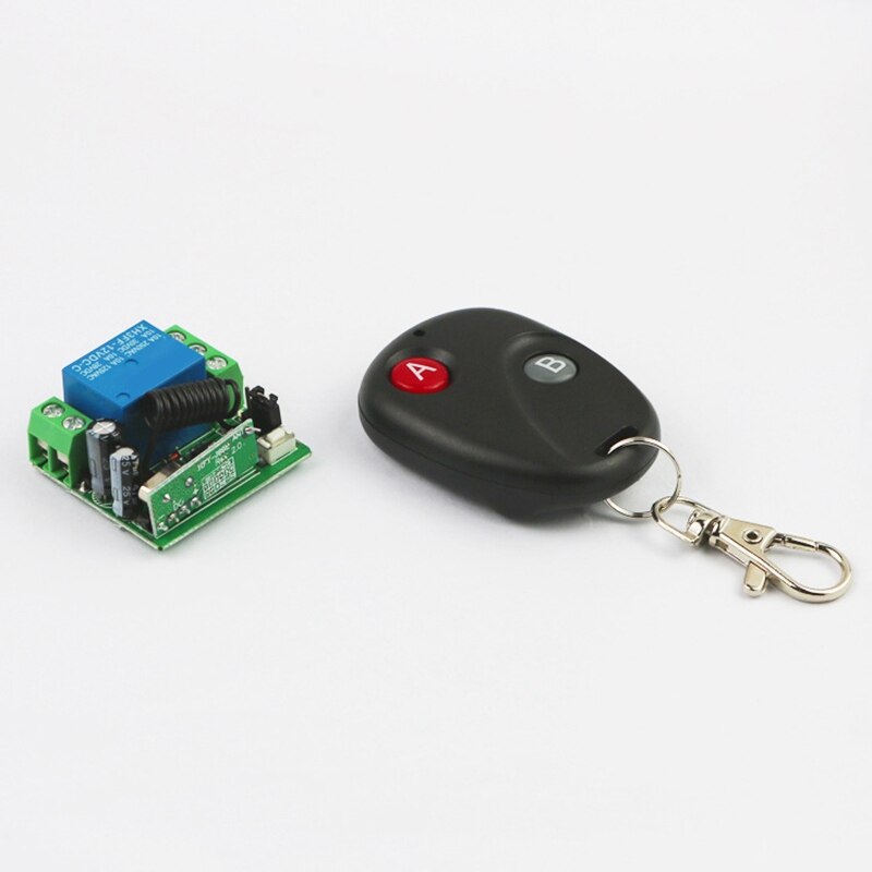 Wireless Relay DC 12V 43HZ Remote Control Light Momentary Switch Transmitter with Receiver