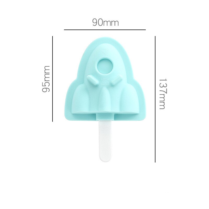 Silicone Ice Cream Mold with Lid Healthy 3D Reusable Summer DIY Homemade Popsicle Chocolate Tray Baking Tool Kitchen Accessories: A