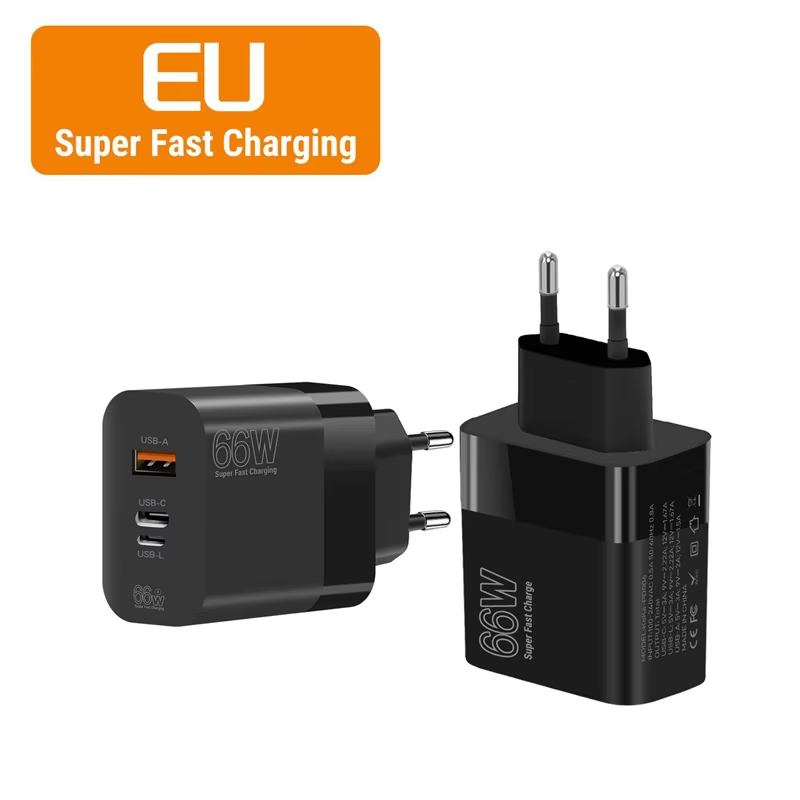 Xiaomi 66W Super Fast Charging Adapter PD Reverse Charger Suitable For Apple Huawei Xiaomi EU/US/UK Standards Phone Adapter: IL