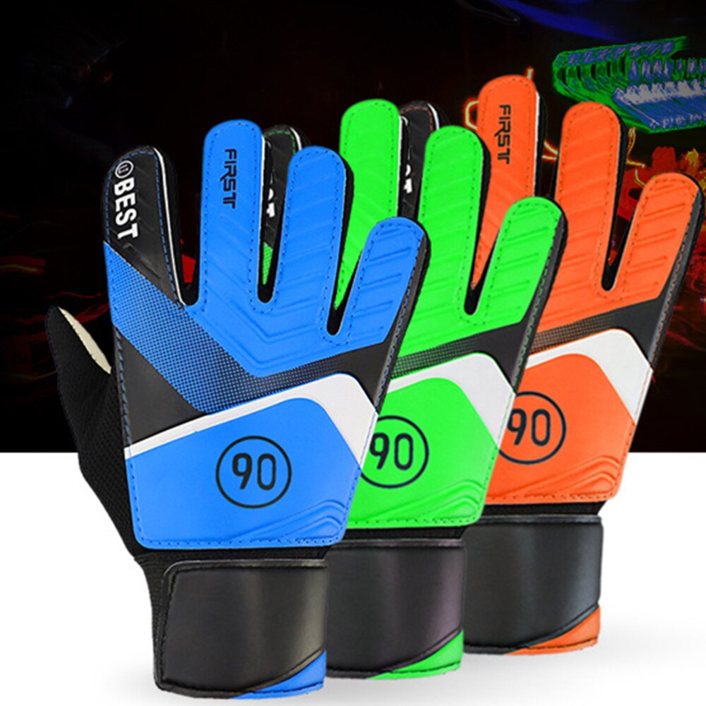 1 Pair of Football Sport Glove Goalkeeper Shock-absorbent Wear-resistance Glove Goalkeeper Breathable Adjustable Protective Gear