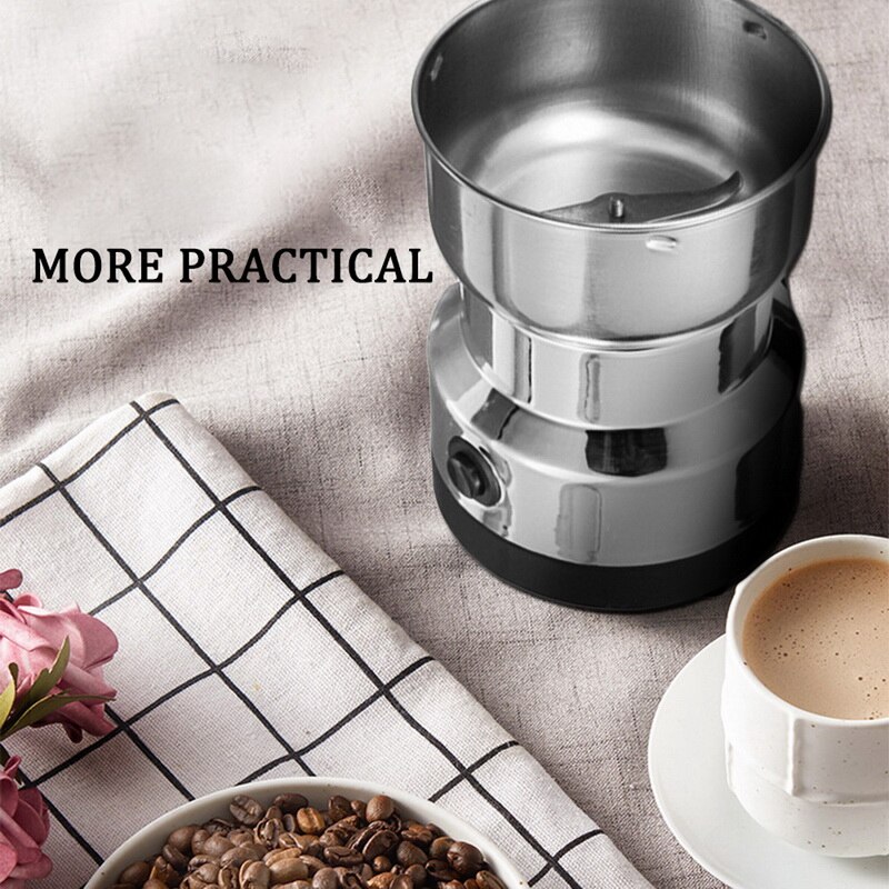 Kaffekværn elektrisk mini kaffebønner nøddekværn kaffebønner multifunktionel hjemmekaffemaskine køkkenværktøjsstik