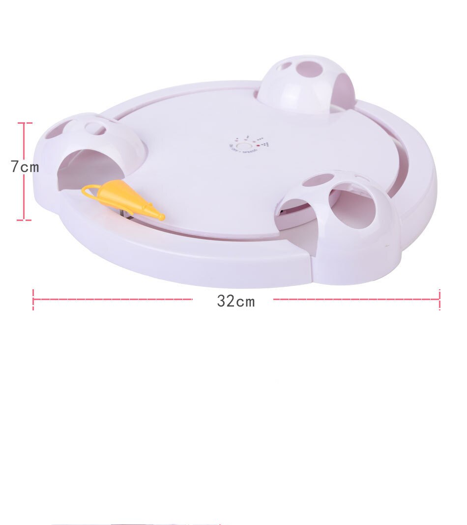 Electronic rot Cat Toy Smart Teasing Cat Stick Crazy Game Spinning Turntable Catch Mouse Donut Automatic Turntable Cat smart Toy