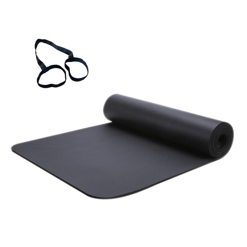Extra Dikke Hoge Dichtheid Anti-Scheur Oefening Yoga Mat Met Draagriem 10 Mm En 15 Mm