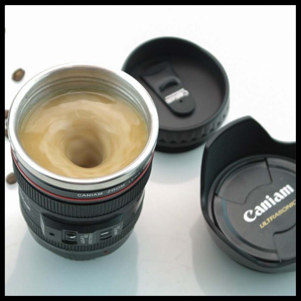 coffee mixing cup simulation lens electric cup self stirring mug four generation SLR camera lens automatic mixing cup
