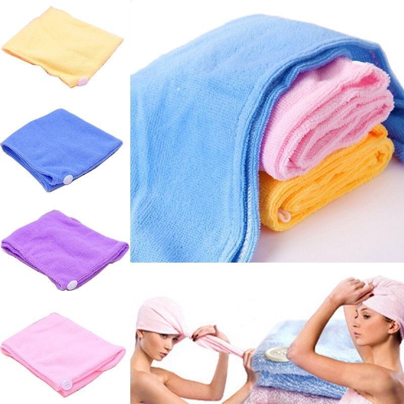 Turban hårtørrende badehætter kvinder badekåbe hat multi farver hårindpakninger absorberende mikrofiber badehåndklæde til pige dame