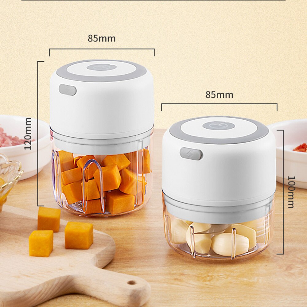 Cordless Portable Electric Mini Garlic Crusher Masher USB Charging Food Onion Chopper Vegetable Cutter Kitchen Accessory Gadgets