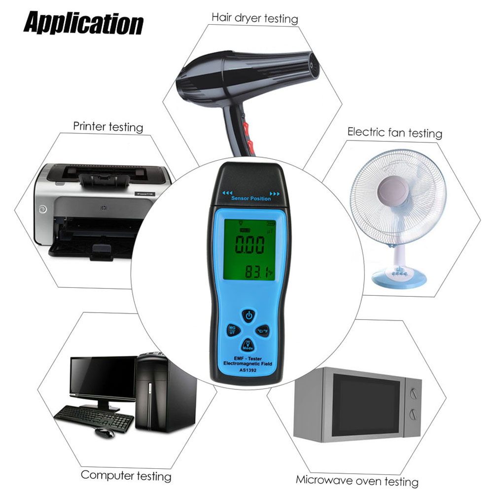 Handheld Geiger Counter Mini Digital LCD EMF Tester Electromagnetic Field Radiation Detector Meter Dosimeter Tester Counter