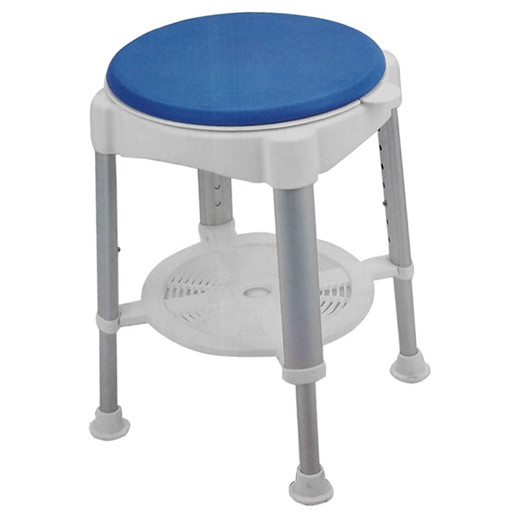 AntiSlip Adjustable Height Bath Stool Swivel Shower Stool Heavy Duty