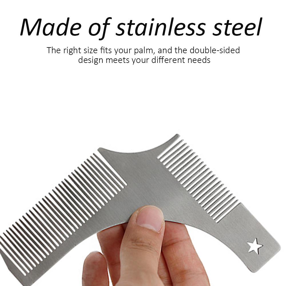 1 Set Men Beard Care Set Beard Razor Trimmer Hair Shape Comb Shaving Manual Small Scissors Home Hair Removal Tools Kit