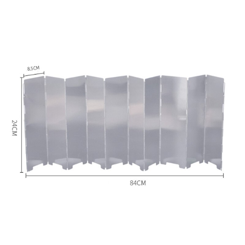 10 Plates Fold Camping Cooker Gas Stove Wind Shield Screen Foldable Outdoor