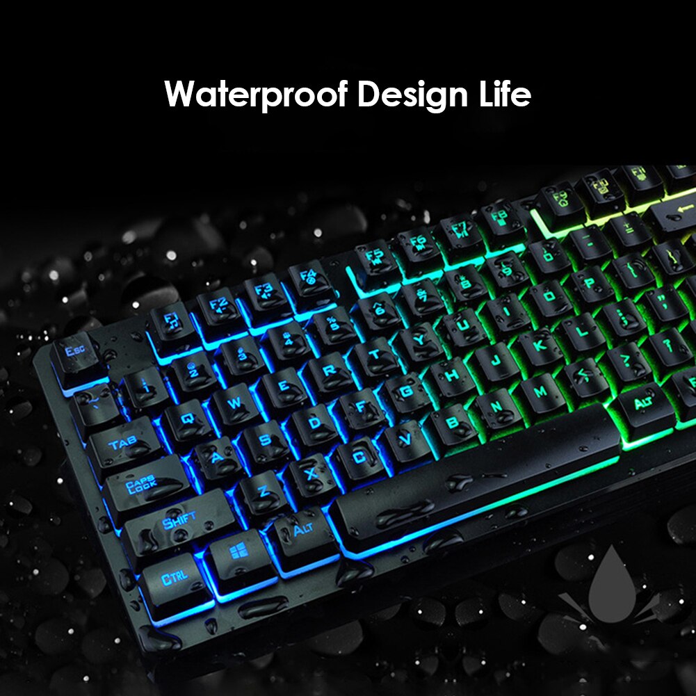K13 Gaming Wired Keyboard and Mouse Combo Set with Backlight Mechanical Feeling Ultra-slim Wired Keyboards