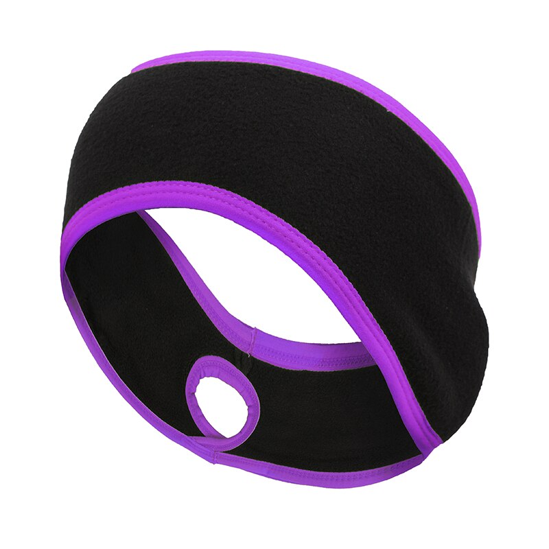 Esporte feminino rabo de cavalo bandana lã orelha banda warmer cabeça envoltório inverno correndo bandana sweatband para meninas ao ar livre: ROXO