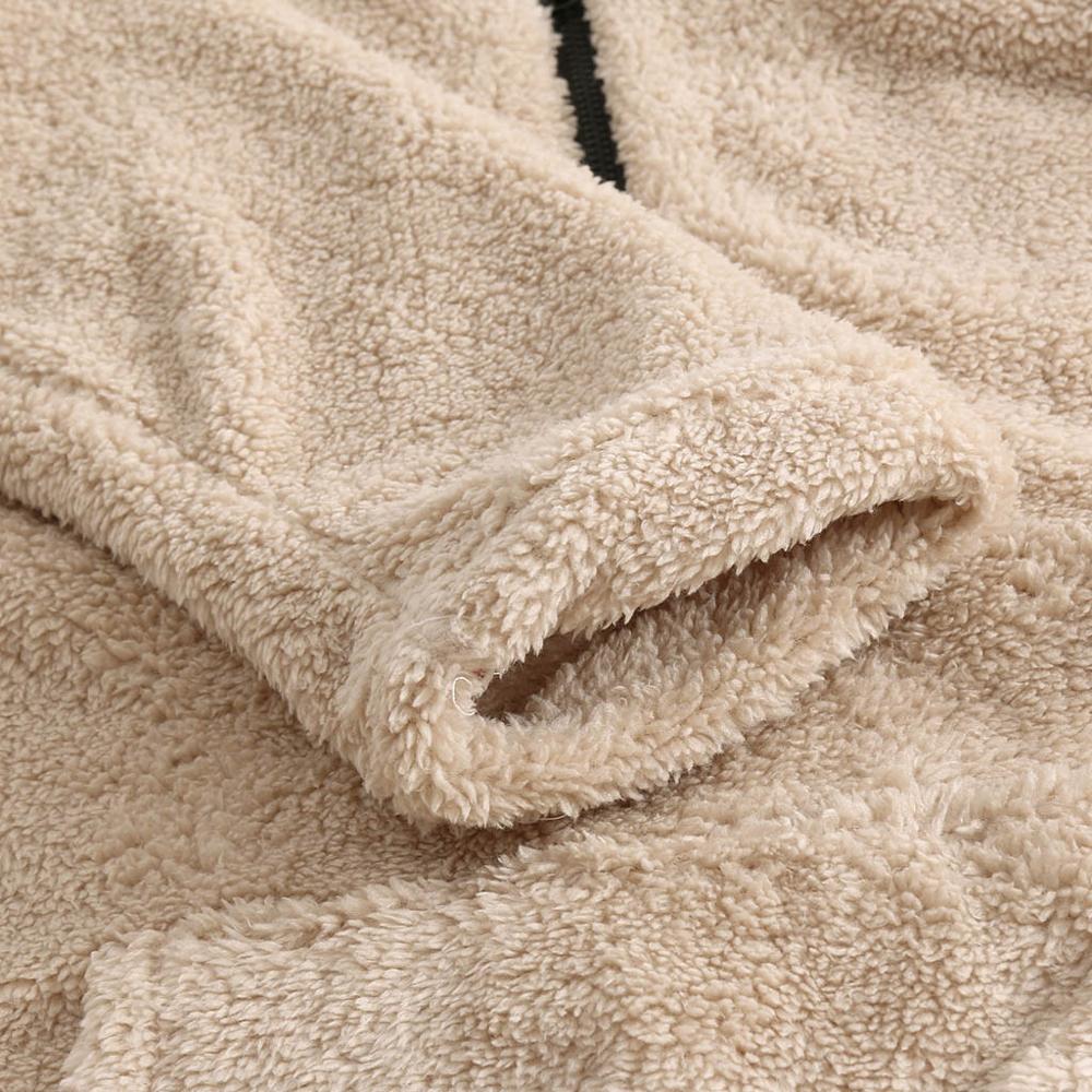Pull fourrure hommes automne hiver décontracté en vrac Double face en peluche à manches longues Sweter hauts à capuche pull pull pull homme S19