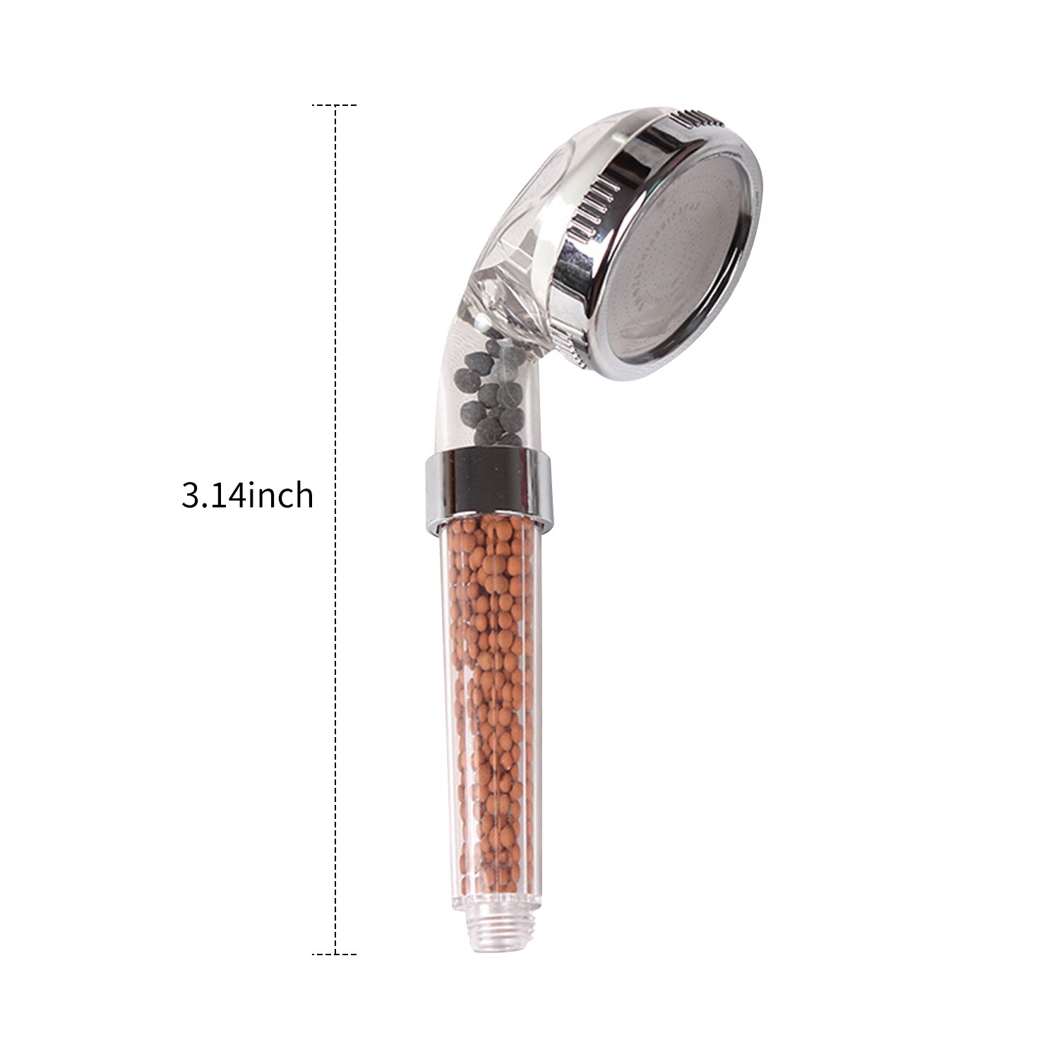 Water Therapy SPA Shower Bath Filter High Pressure Water Saving Rainfall Shower Head With Negative Ion Activated Balls: latge