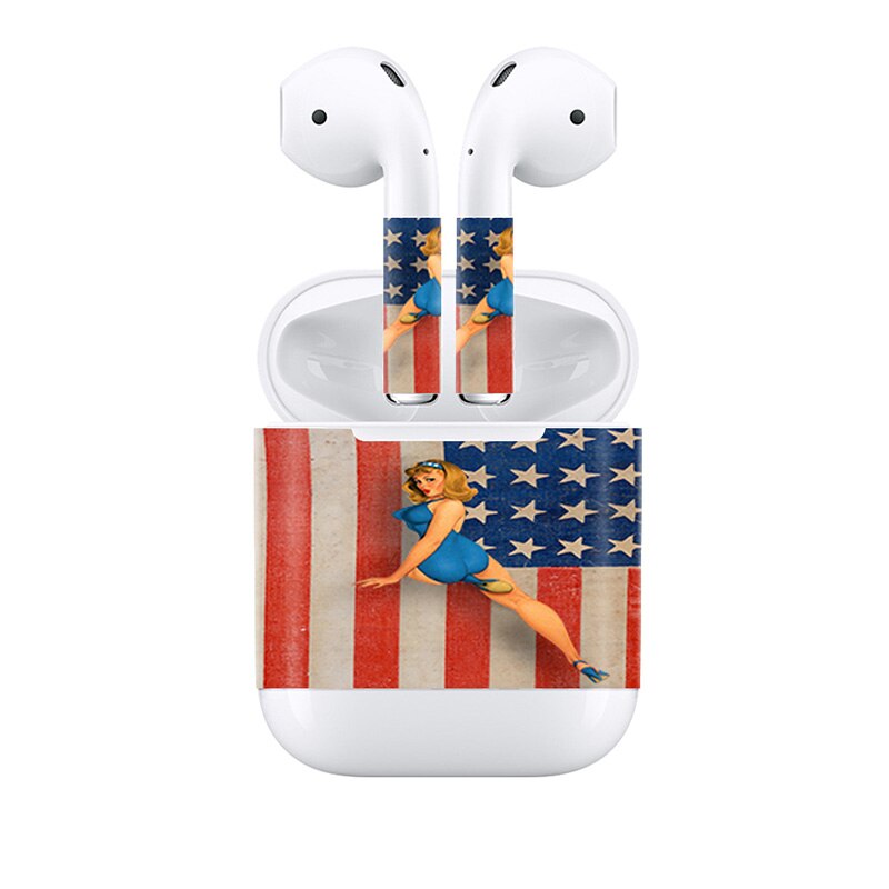 Custom Skin Sticker for Apple AirPods for Earphone Headset Vinyl Decal: 0908