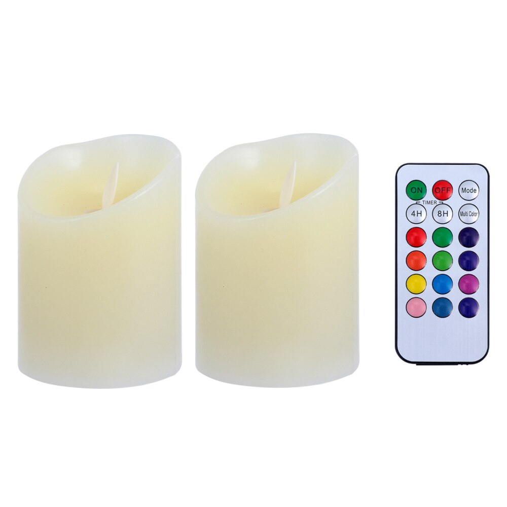 2 uds. De lámparas de vela LED eléctricas, vela con luz electrónica con: Assorted Color 1