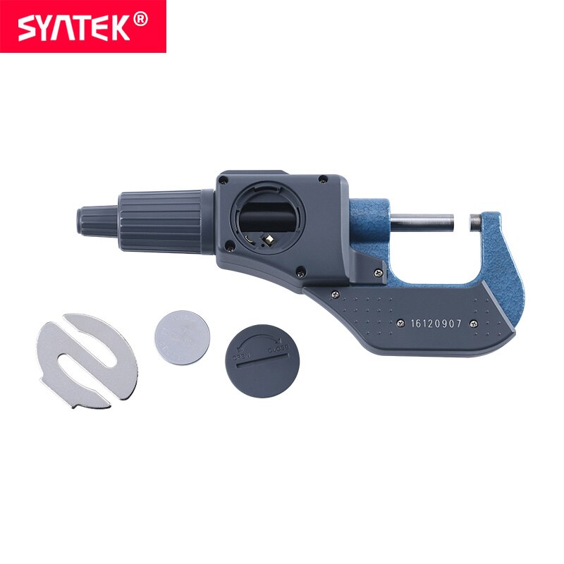 Syntek 0.001mm 0-25mm Micron Digitale Buitenmicrometer Elektronische Micrometer Gauge Professionele Industriële CE Meetinstrumenten