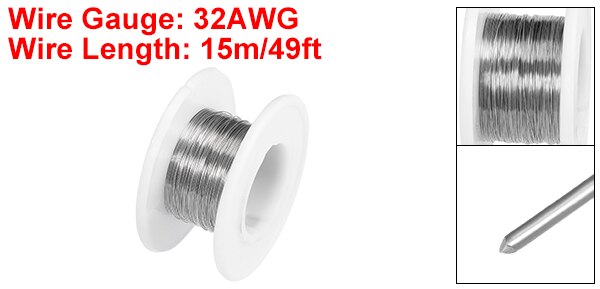 uxcell Heating Resistor Wire Nichrome Resistance Wires for Heating Elements 0.1-0.3mm dia