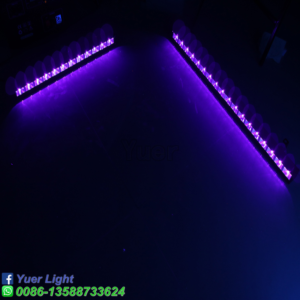 18x2w led tira longa preto luz uv preto 30w 38 barra brilho no escuro fontes de festa para o natal blacklight festa aniversário st