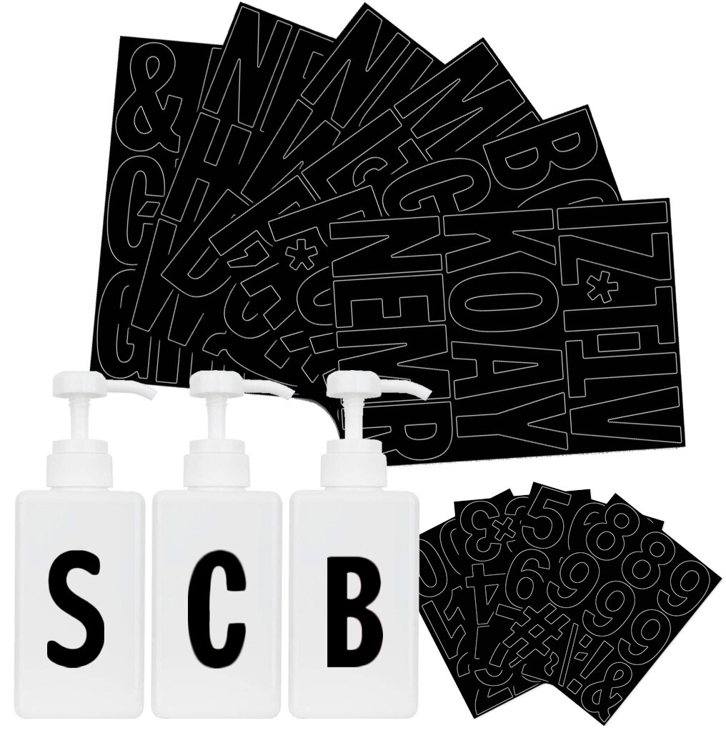 Vinyl Letters and Numbers Stickers Waterproof Sunproof Bottles Mailbox DIY Label Sticker All-purpose Kitchen Bathroom Home Label