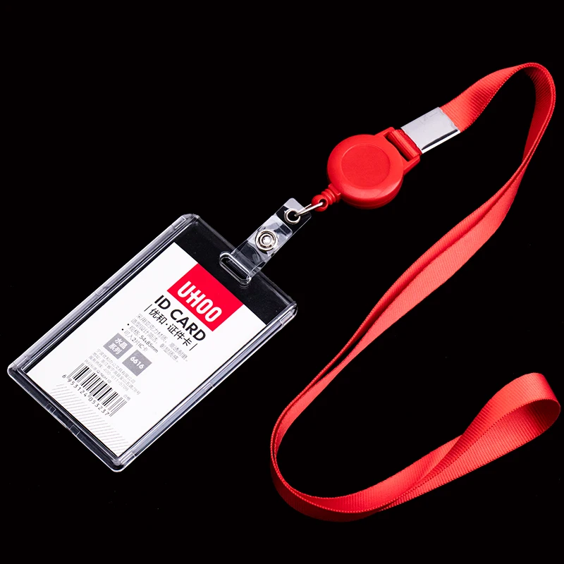 Etiqueta de identificación Horizontal Vertical de plástico duro transparente, acceso a tarjeta de trabajo de empleado, funda, funda, soporte para insignia: Gris