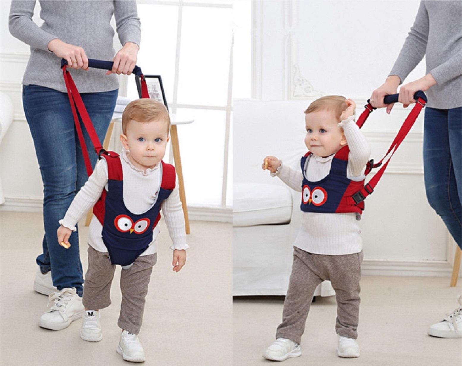 Chaleco de seguridad para bebés y niños pequeños, cinturón de tracción para aprender a caminar, plegable, portátil