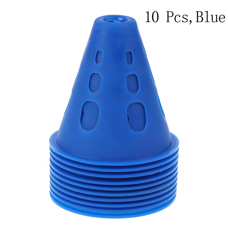 10 Stks/partij Sport Voetbal Rugby Training Kegel Cilinder Outdoor Voetbal Trein Obstakels Voor Rolschaatsen: BL