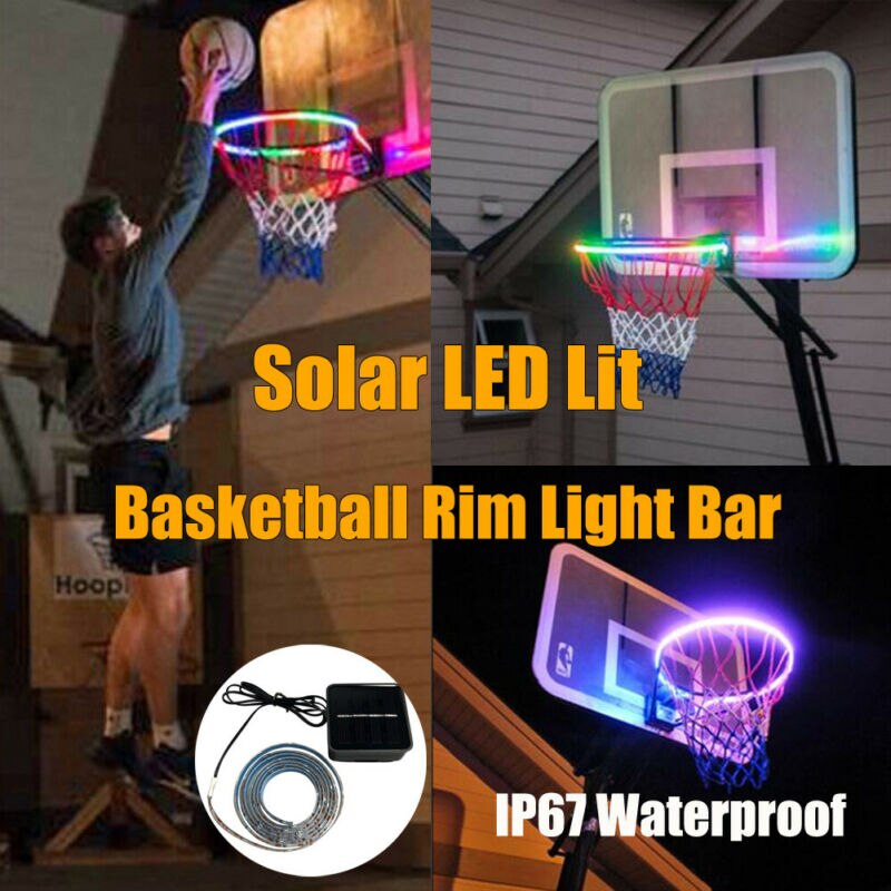 Hoop Light LED Lit Basketball Rim Attachment Helps You Shoot Hoops At Night Lamp