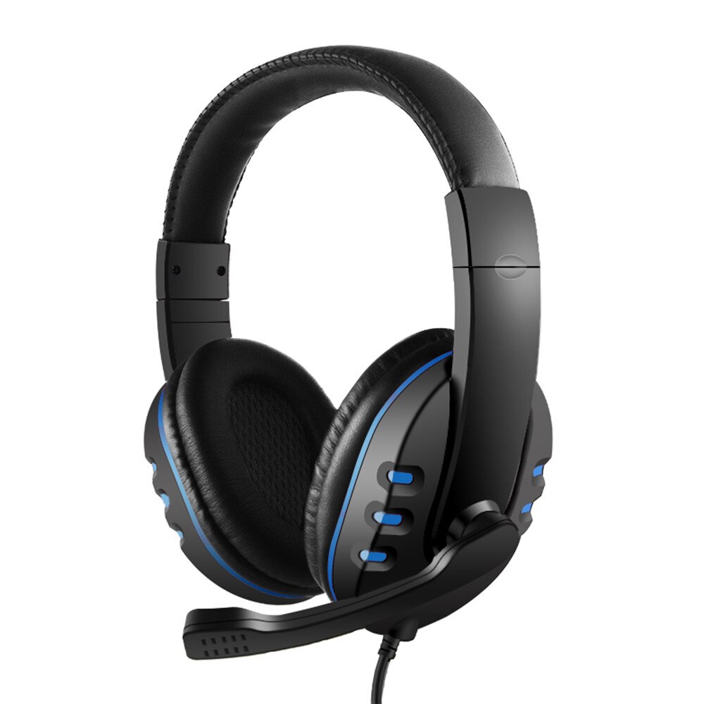 Goede Op Ear Headset Gamer Stereo Deep Bass Gaming Hoofdtelefoon Oortelefoon Met Microfoon Voor Computer Pc Laptop Notebook: Blue color