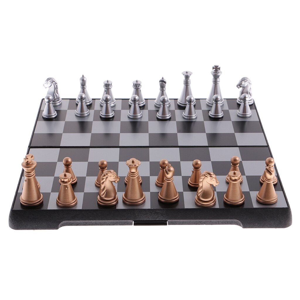 Portable Travel Magnetic Chess Plastic Board Tournament Chess Set Durable International Chess Game