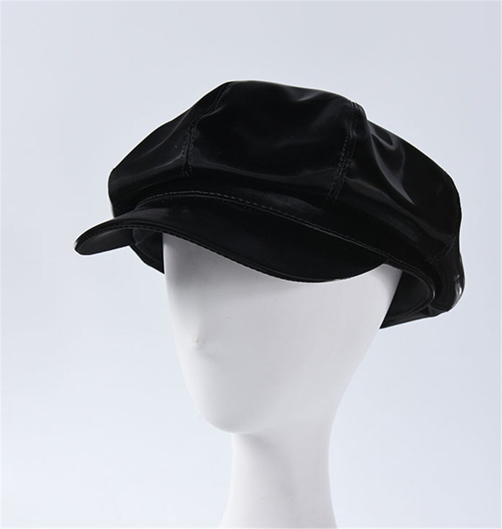 Gorro octogonal de cuero BUTTERMERE, Boina de hiedra plana sólida para mujer, gorra amarilla Newsboy , nuevos sombreros de invierno Vintage para mujer Duckbill