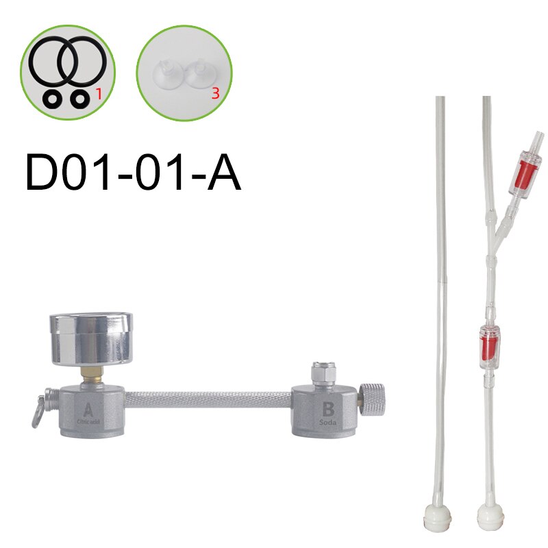 Akvarium diy  co2 generator system kit med magnetventil bobletæller til planter akvarium fisketank tilbehør: D01-01- a