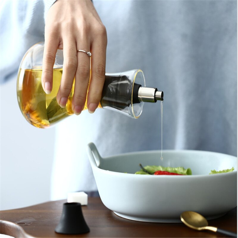 Casa Dinamarca Solo Prevenção Derramamento de Óleo De Vidro Caster Tempero Garrafa De Vinagre Molho De Soja, Azeite de Cozinha Criativa